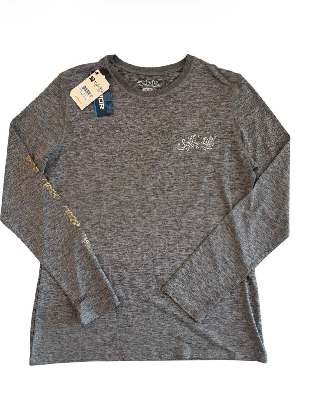 Salt Life Women’s Grey Long-Sleeve Performance Tee Sz XL